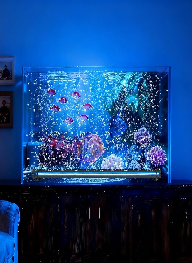 Szminiled Submersible Bubble Aquarium Light：Multicolor RGB Fish Tank Light with Remote & Adjustable Brightness for Pet Plants Grow - Waterproof Submersible Led Lights for 5-10In Saltwater Tanks - Image 5